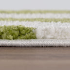 Joli Geometric Green & White Rug | Rectangular | 80x150cm − 200x290cm The Rugs