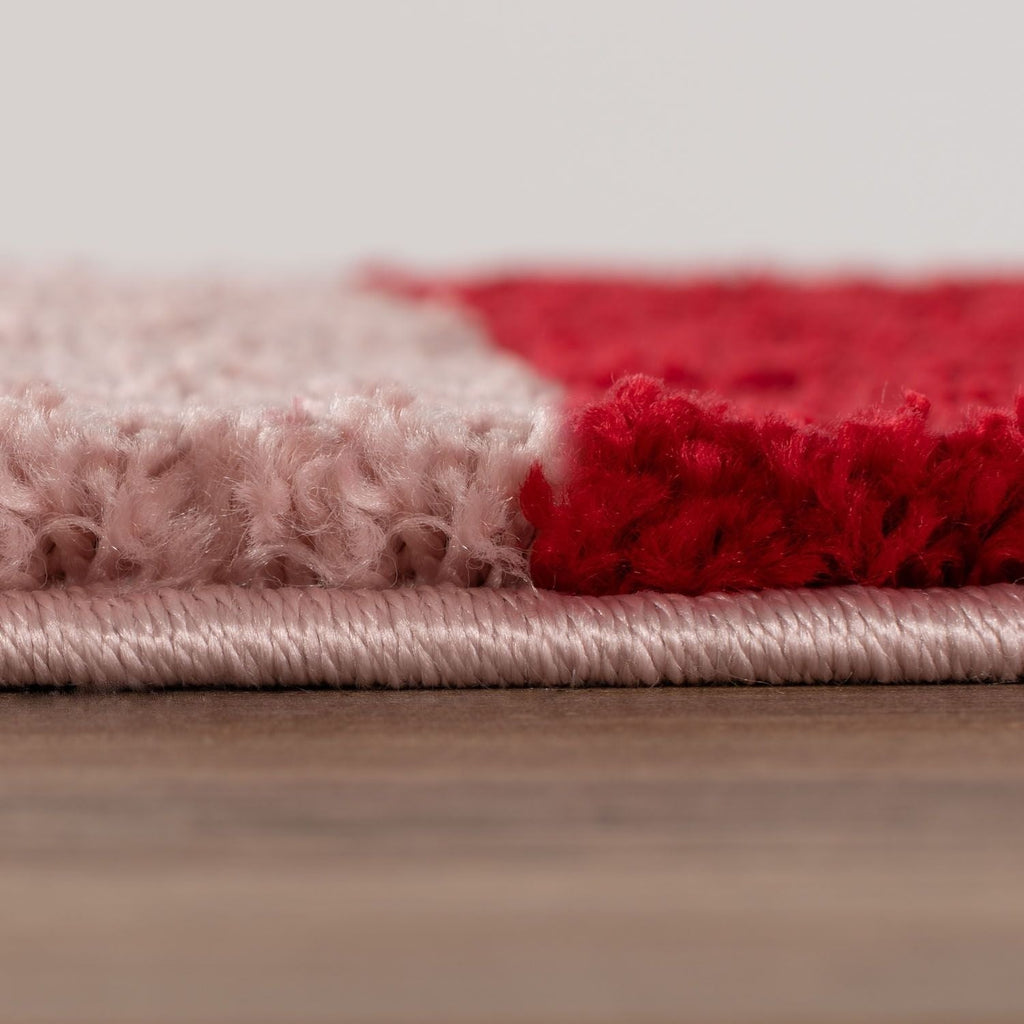 Joli Geometric Red & Pink Rug | Rectangular | 80x150cm − 200x290cm The Rugs