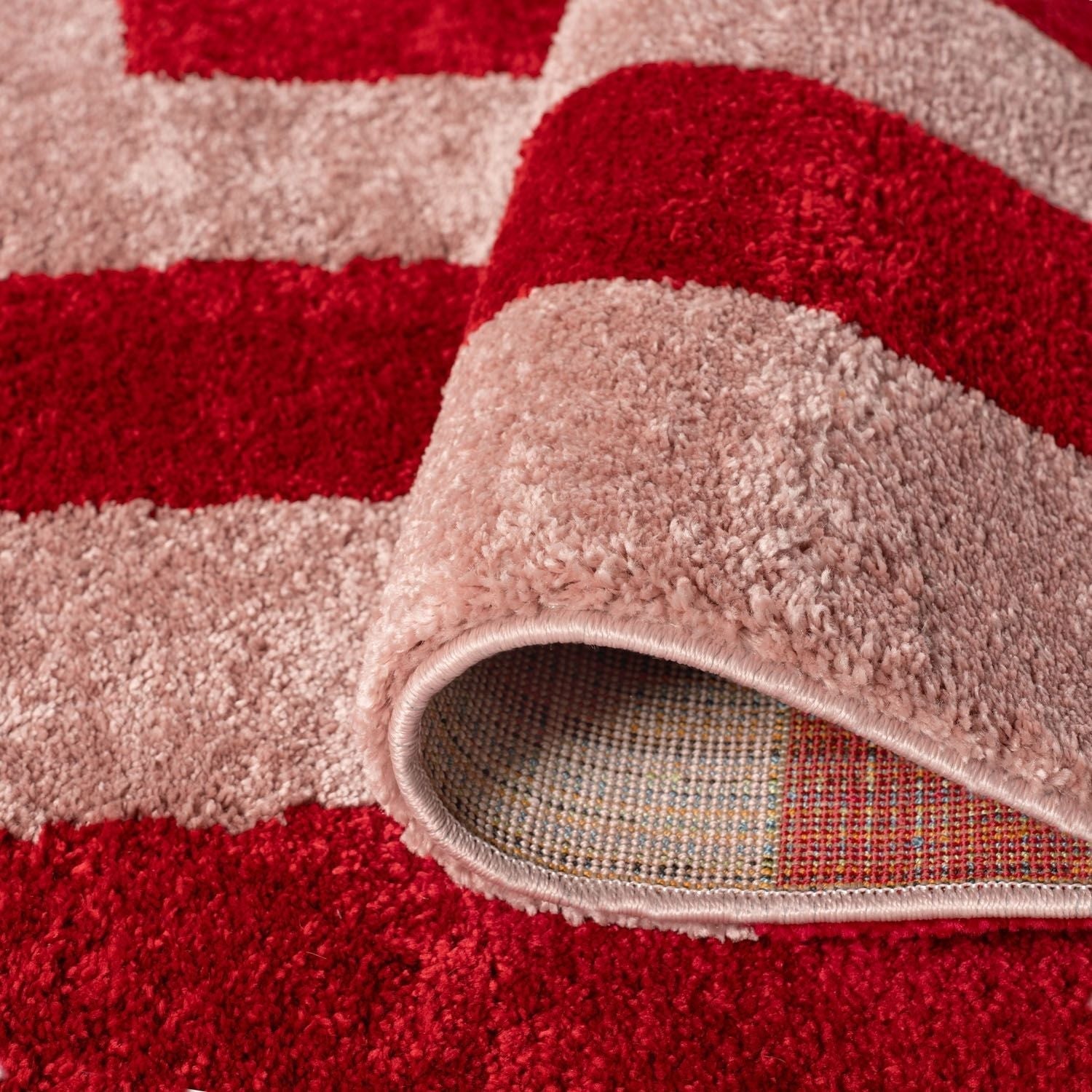 Joli Geometric Red & Pink Rug | Rectangular | 80x150cm − 200x290cm The Rugs