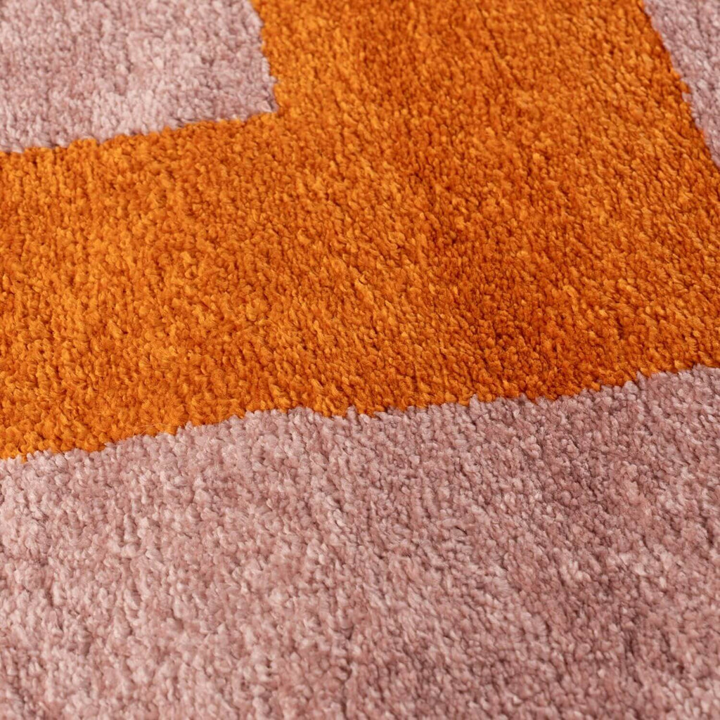 Joli Geometric Orange & Pink Rug | Rectangular | 80x150cm − 200x290cm The Rugs