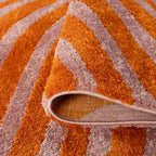Joli Wavy Stripes Orange & Pink Rug | Rectangular | 80x150cm − 200x290cm The Rugs