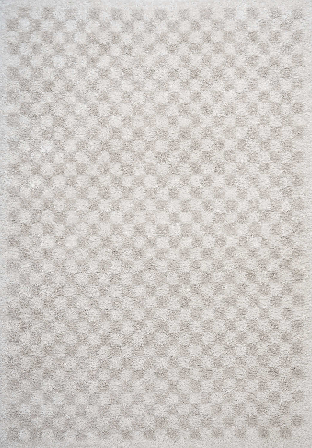 Moodi Shaggy Light Beige/White Rug | Rectangular | Round The Rugs