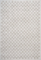 Moodi Shaggy Light Beige/White Rug | Rectangular | Round The Rugs