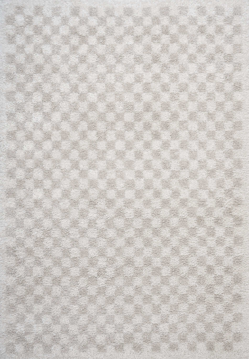 Moodi Shaggy Light Beige/White Rug | Rectangular | Round The Rugs