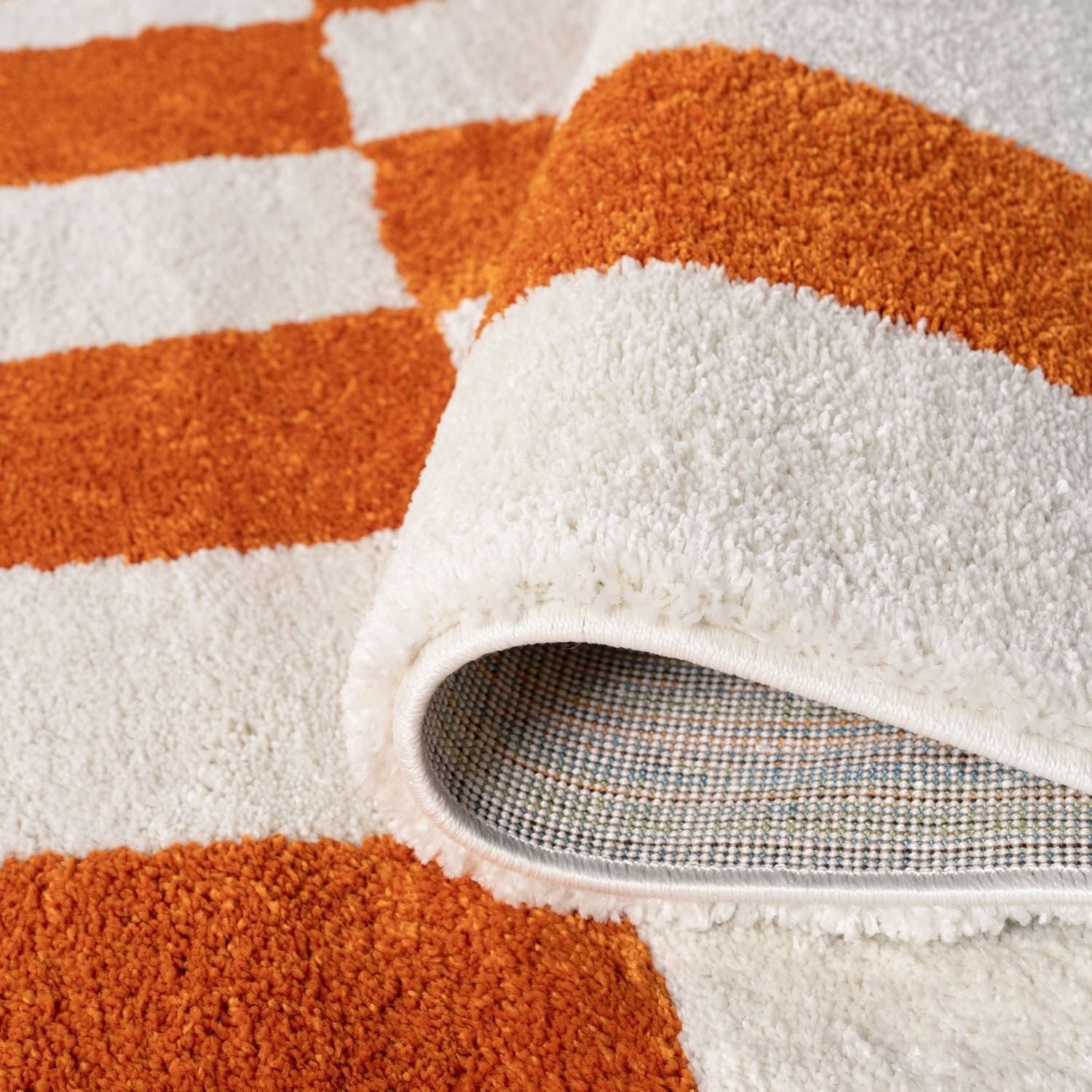 Joli Geometric Orange & White Rug | Rectangular | 80x150cm − 200x290cm The Rugs