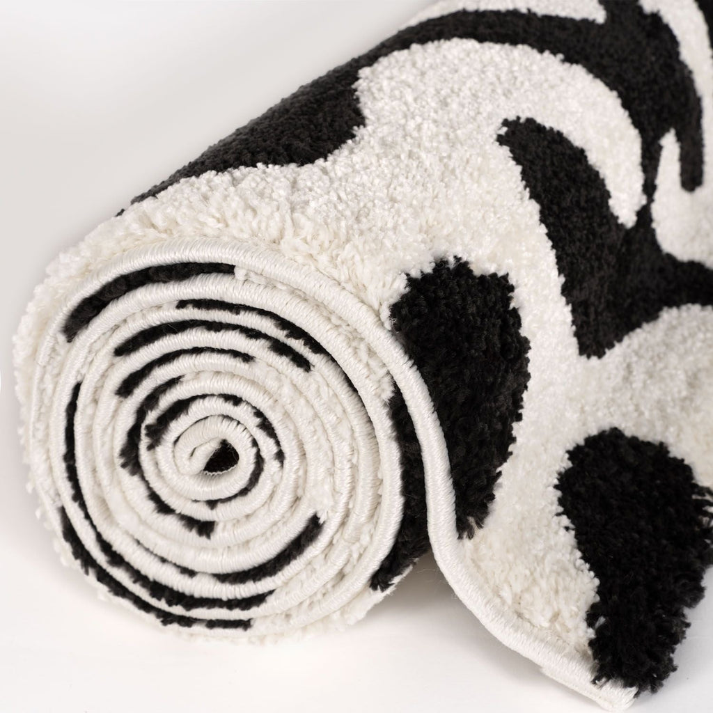 Joli Black & White Doodle Rug | Rectangular | 80x150cm − 200x290cm The Rugs