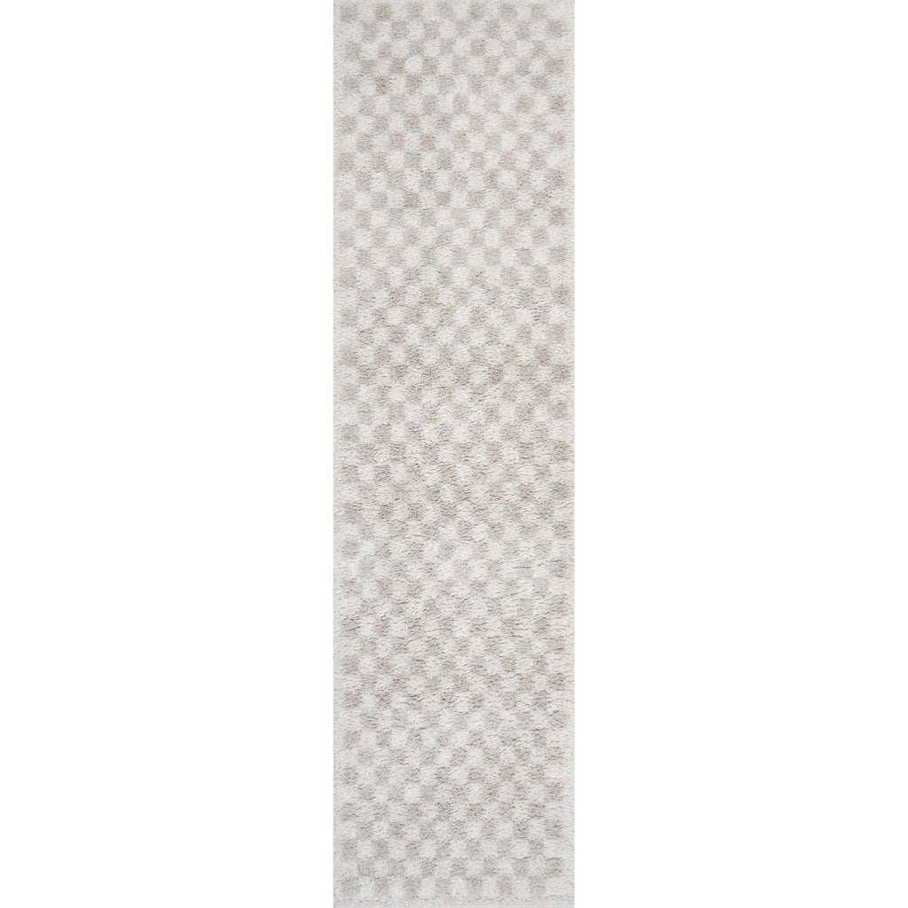 Moodi Shaggy Light Beige/White Rug | Rectangular | Round 80X300 cm The Rugs