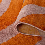 Joli Wave Orange & Pink Rug | Rectangular | 80x150cm − 200x290cm The Rugs