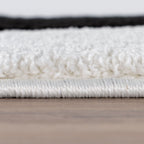 Joli Wavy Stripes Black & White Rug | Rectangular | 80x150cm − 200x290cm The Rugs