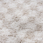 Moodi Shaggy Light Beige/White Rug | Rectangular | Round The Rugs