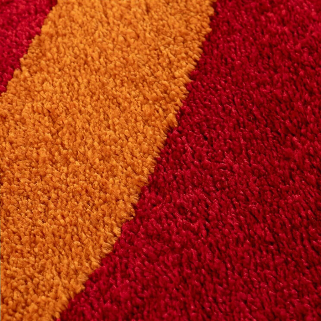 Joli Wave Red & Orange Rug | Rectangular | 80x150cm − 200x290cm The Rugs