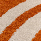 Joli Wavy Stripes Orange & White Rug | Rectangular | 80x150cm − 200x290cm The Rugs