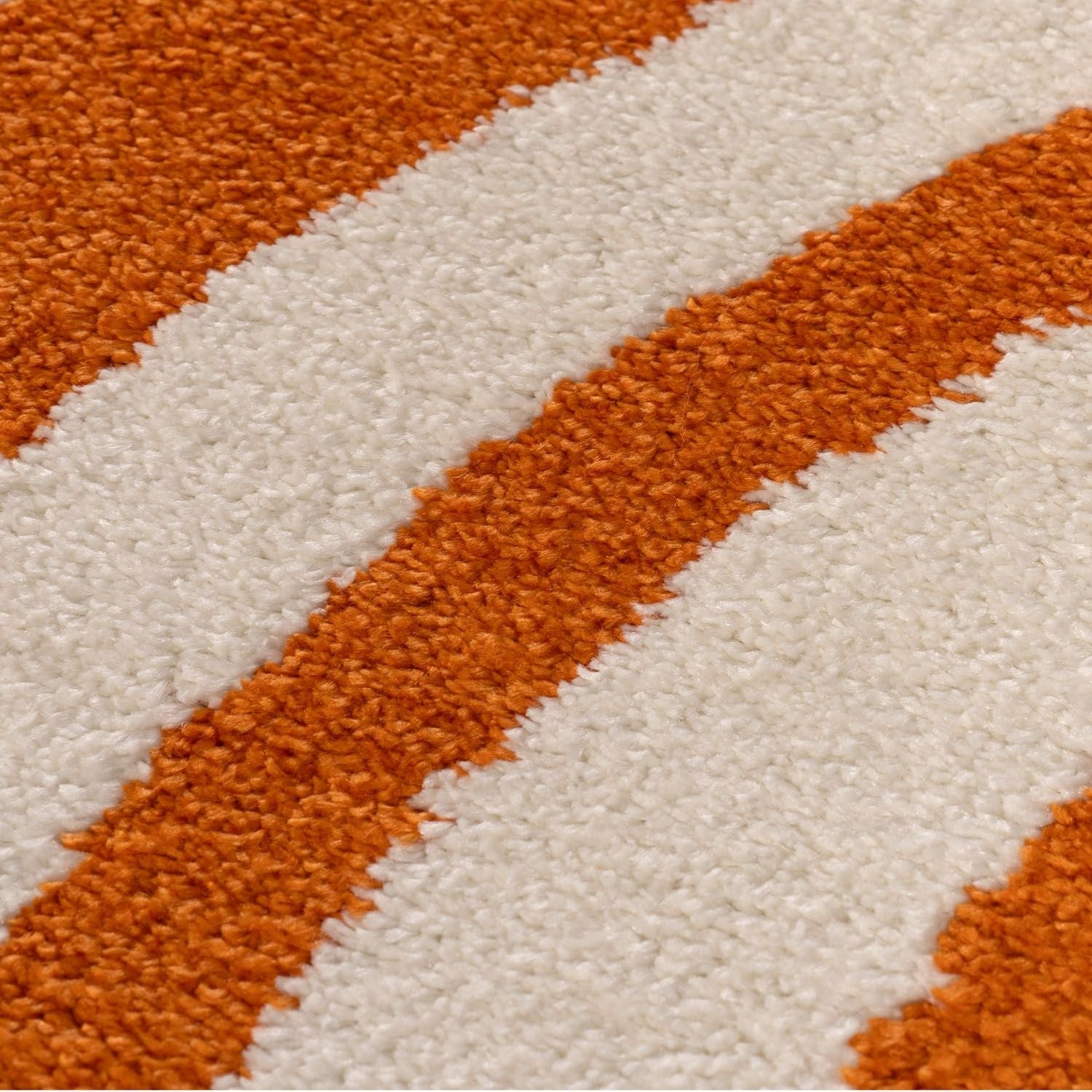 Joli Wavy Stripes Orange & White Rug | Rectangular | 80x150cm − 200x290cm The Rugs