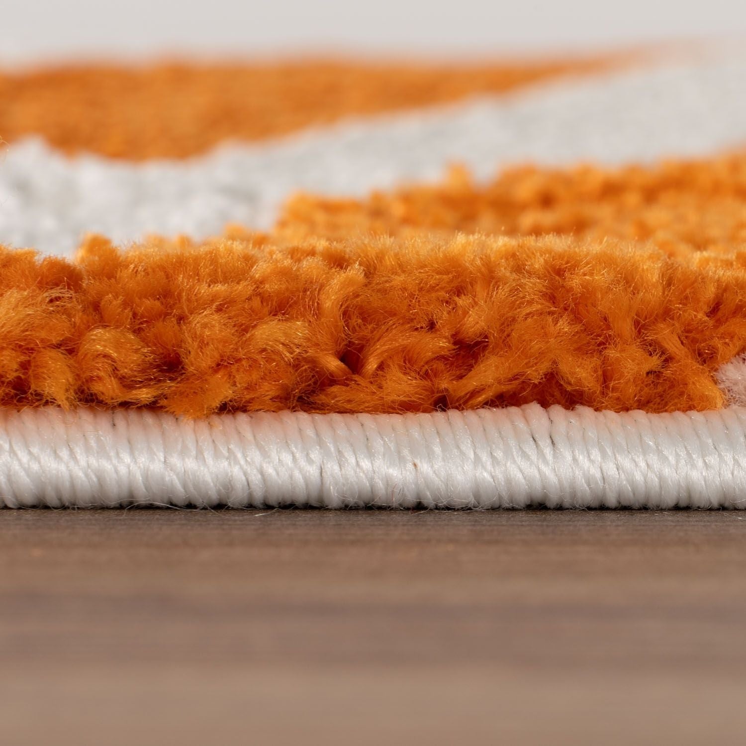 Joli Wavy Stripes Orange & White Rug | Rectangular | 80x150cm − 200x290cm The Rugs