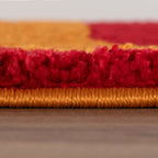 Joli Red & Orange Doodle Rug | Rectangular | 80x150cm − 200x290cm The Rugs