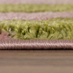 Joli Geometric Green & Pink Rug | Rectangular | 80x150cm − 200x290cm The Rugs