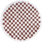 Moodi Shaggy White/Brown Pixelate Rug | Rectangular | Round Ø 120 cm The Rugs