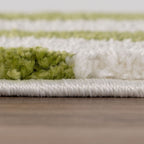 Joli Wave Green & White Rug | Rectangular | 80x150cm − 200x290cm The Rugs