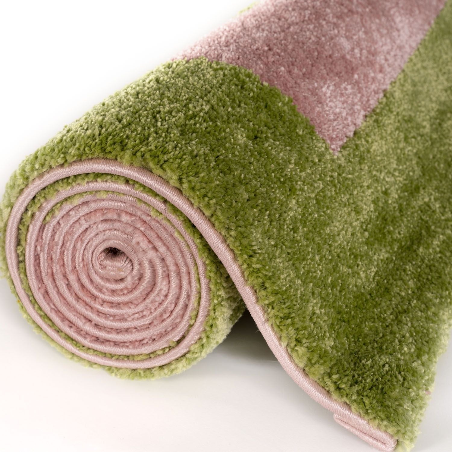 Joli Geometric Green & Pink Rug | Rectangular | 80x150cm − 200x290cm The Rugs