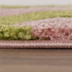 Joli Wave Green & Pink Rug | Rectangular | 80x150cm − 200x290cm The Rugs