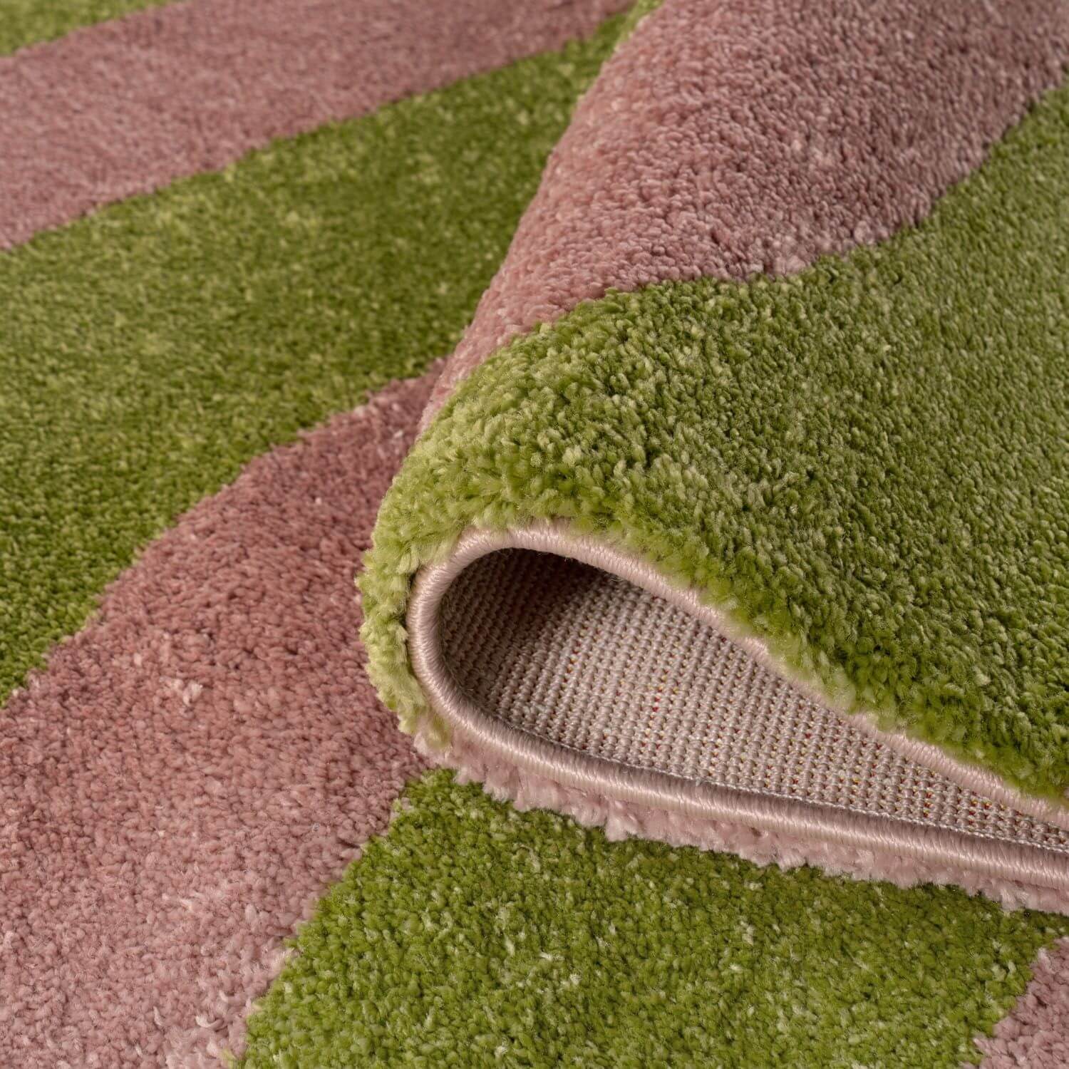 Joli Wave Green & Pink Rug | Rectangular | 80x150cm − 200x290cm The Rugs