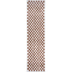 Moodi Shaggy White/Brown Pixelate Rug | Rectangular | Round 80X300 cm The Rugs