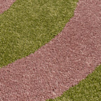 Joli Wave Green & Pink Rug | Rectangular | 80x150cm − 200x290cm The Rugs