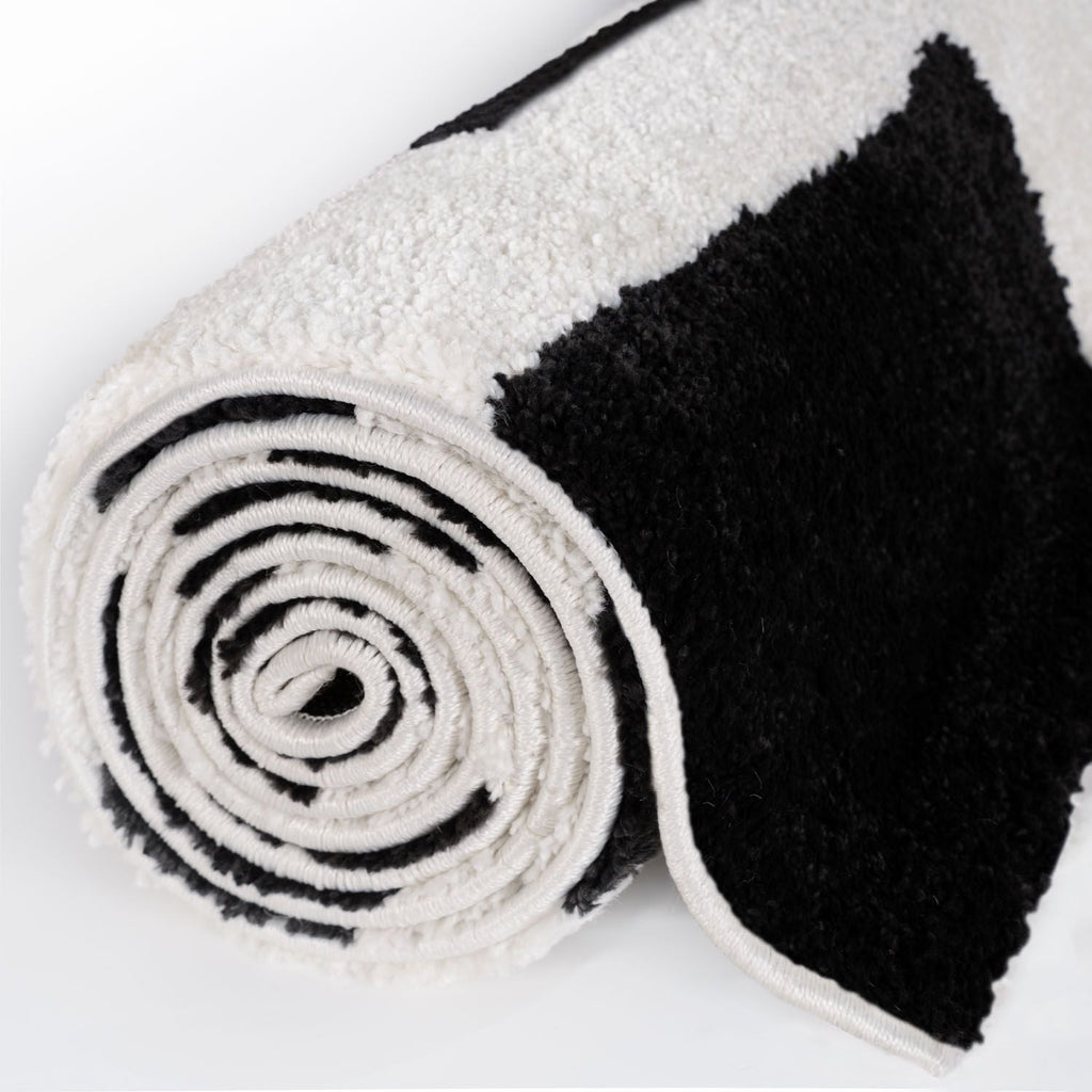 Joli Checkered Black & White Rug | Rectangular | 80x150cm − 200x290cm The Rugs