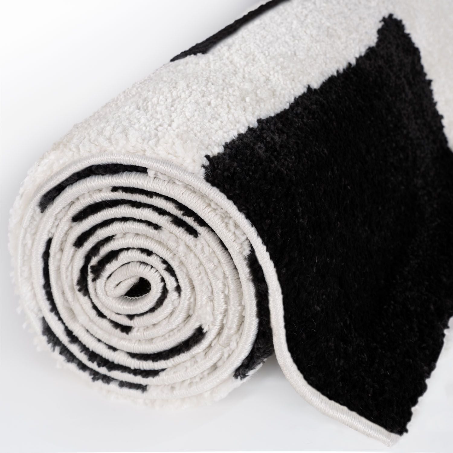 Joli Checkered Black & White Rug | Rectangular | 80x150cm − 200x290cm The Rugs