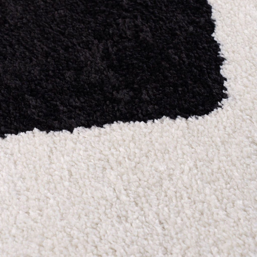 Joli Checkered Black & White Rug | Rectangular | 80x150cm − 200x290cm The Rugs