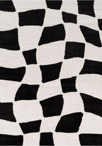 Joli Checkered Black & White Rug | Rectangular | 80x150cm − 200x290cm The Rugs