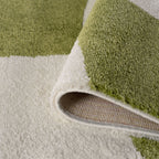 Joli Checkered Green & White Rug | Rectangular | 80x150cm − 200x290cm The Rugs