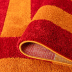 Joli Geometric Red & Orange Rug | Rectangular | 80x150cm − 200x290cm The Rugs