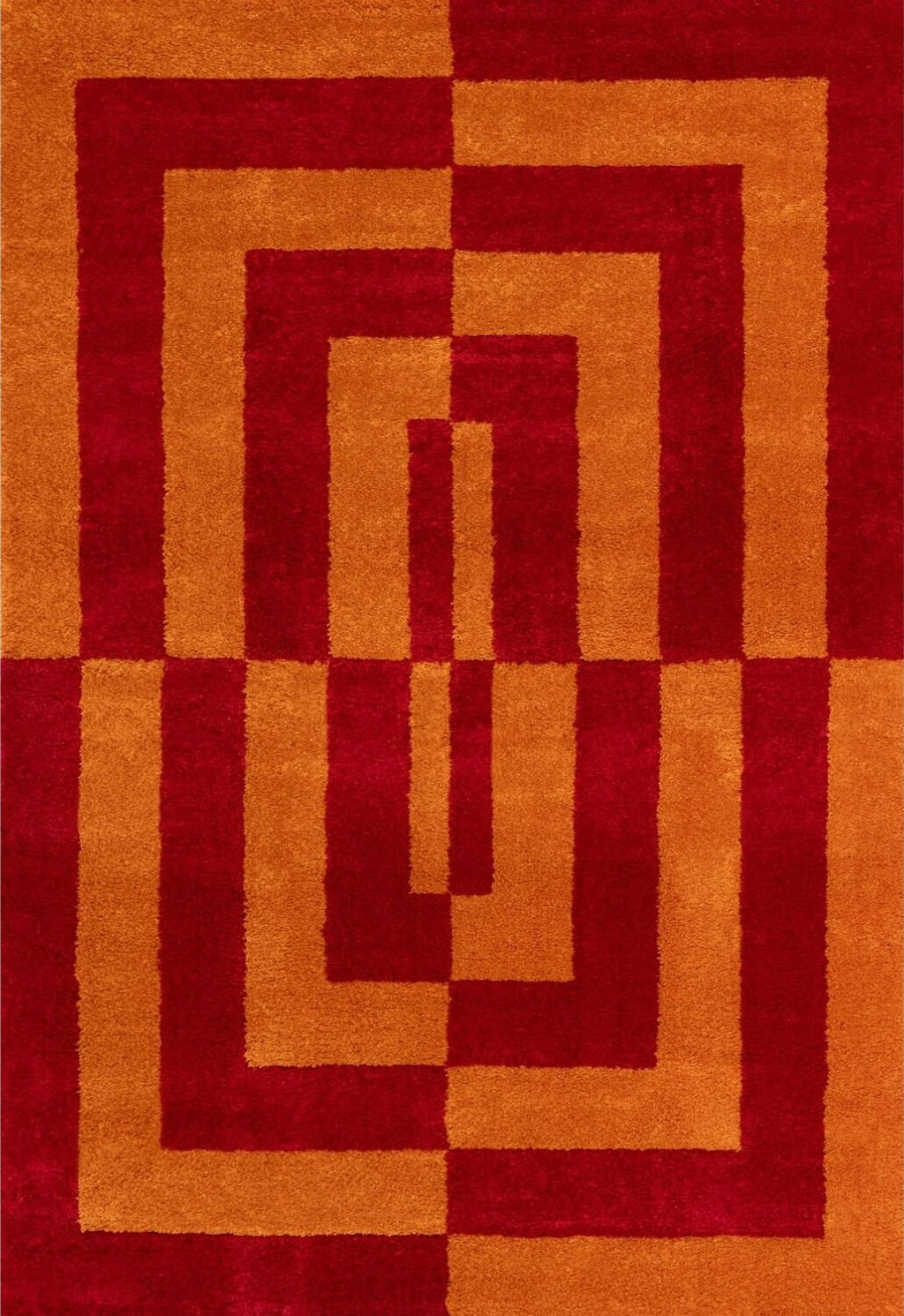 Joli Geometric Red & Orange Rug | Rectangular | 80x150cm − 200x290cm The Rugs