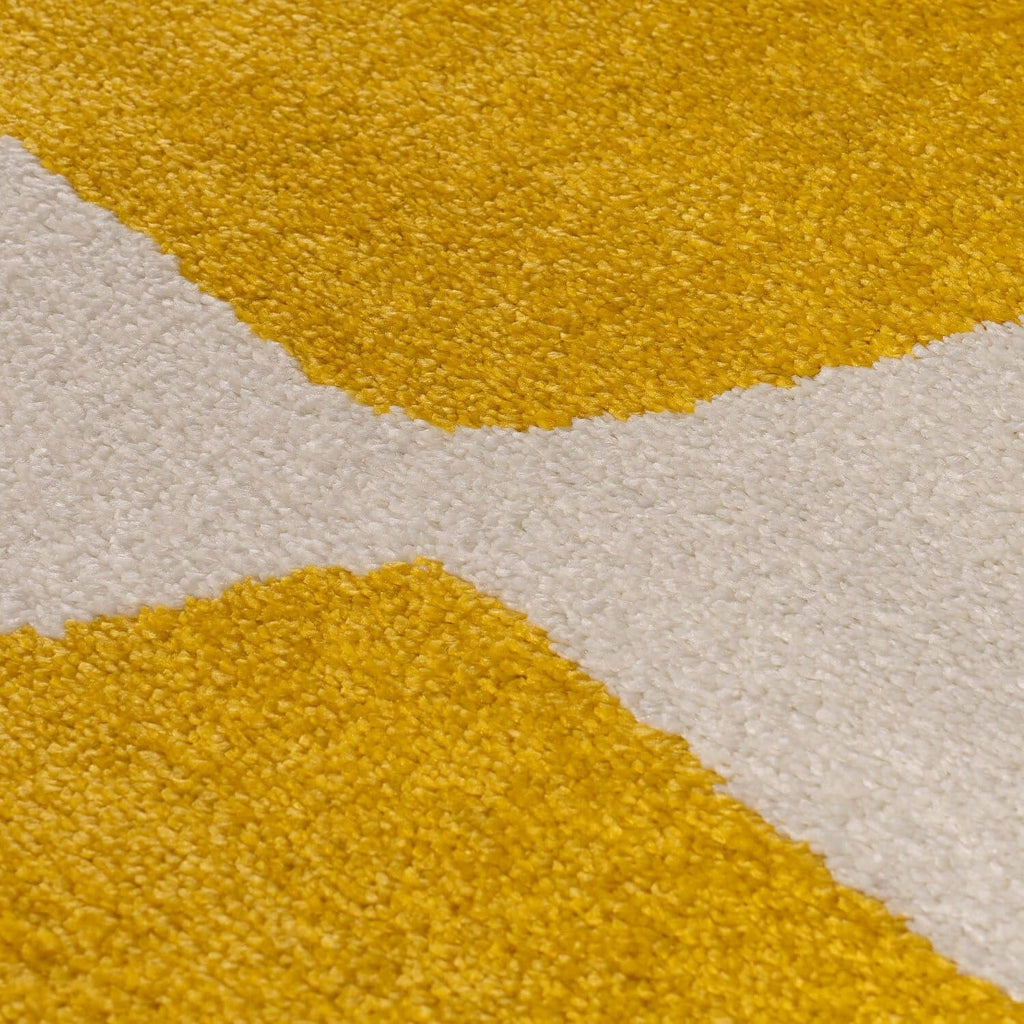 Joli Checkered Yellow & White Rug | Rectangular | 80x150cm − 200x290cm The Rugs