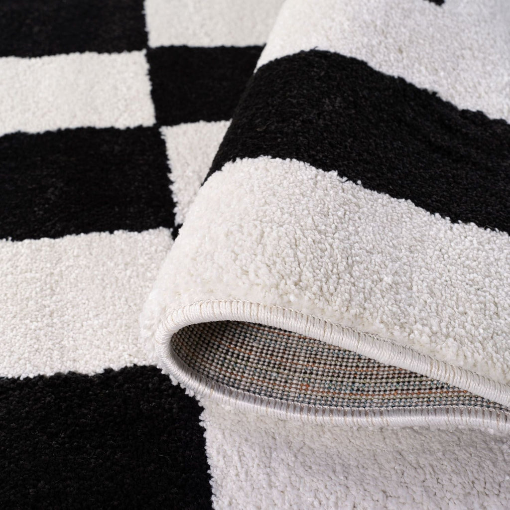 Joli Geometric Black & White Rug | Rectangular | 80x150cm − 200x290cm The Rugs