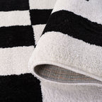 Joli Geometric Black & White Rug | Rectangular | 80x150cm − 200x290cm The Rugs