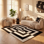 Joli Geometric Black & White Rug | Rectangular | 80x150cm − 200x290cm The Rugs
