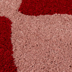 Joli Checkered Red & Pink Rug | Rectangular | 80x150cm − 200x290cm The Rugs