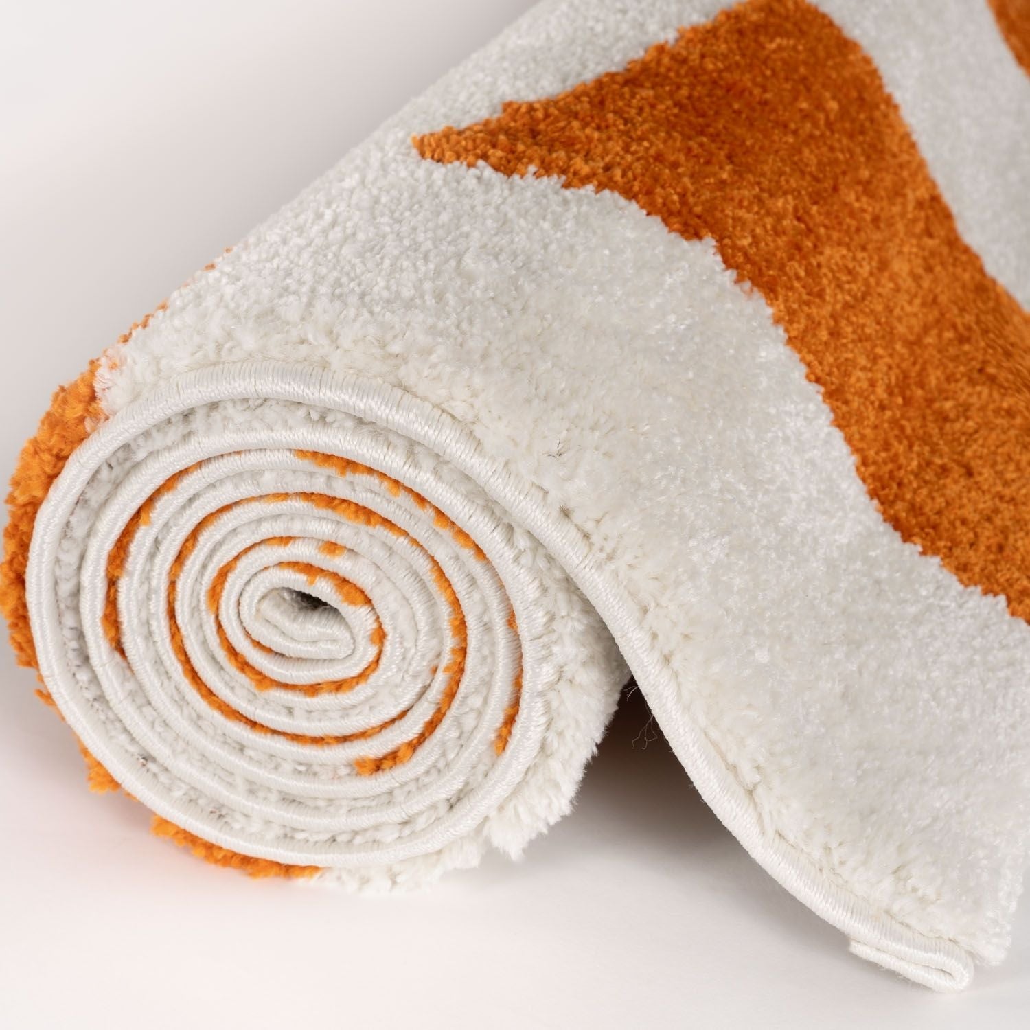 Joli Checkered Orange & White Rug | Rectangular | 80x150cm − 200x290cm The Rugs
