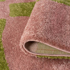 Joli Checkered Green & Pink Rug | Rectangular | 80x150cm − 200x290cm The Rugs