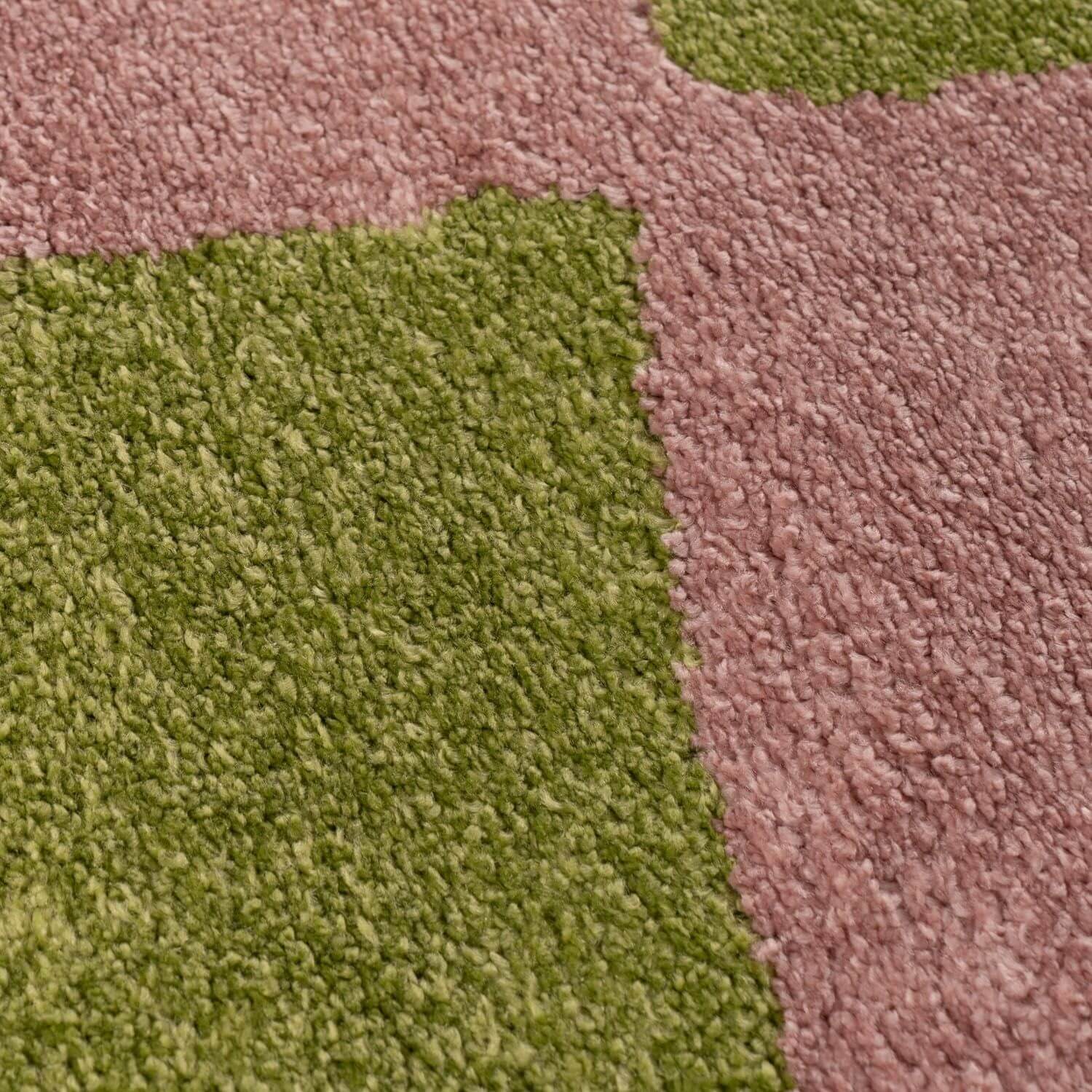 Joli Checkered Green & Pink Rug | Rectangular | 80x150cm − 200x290cm The Rugs