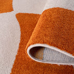 Joli Checkered Orange & White Rug | Rectangular | 80x150cm − 200x290cm The Rugs