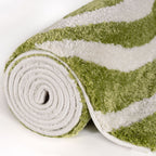 Joli Wavy Stripes Green & White Rug | Rectangular | 80x150cm − 200x290cm The Rugs