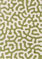 Joli Green & White Doodle Rug | Rectangular | 80x150cm − 200x290cm The Rugs