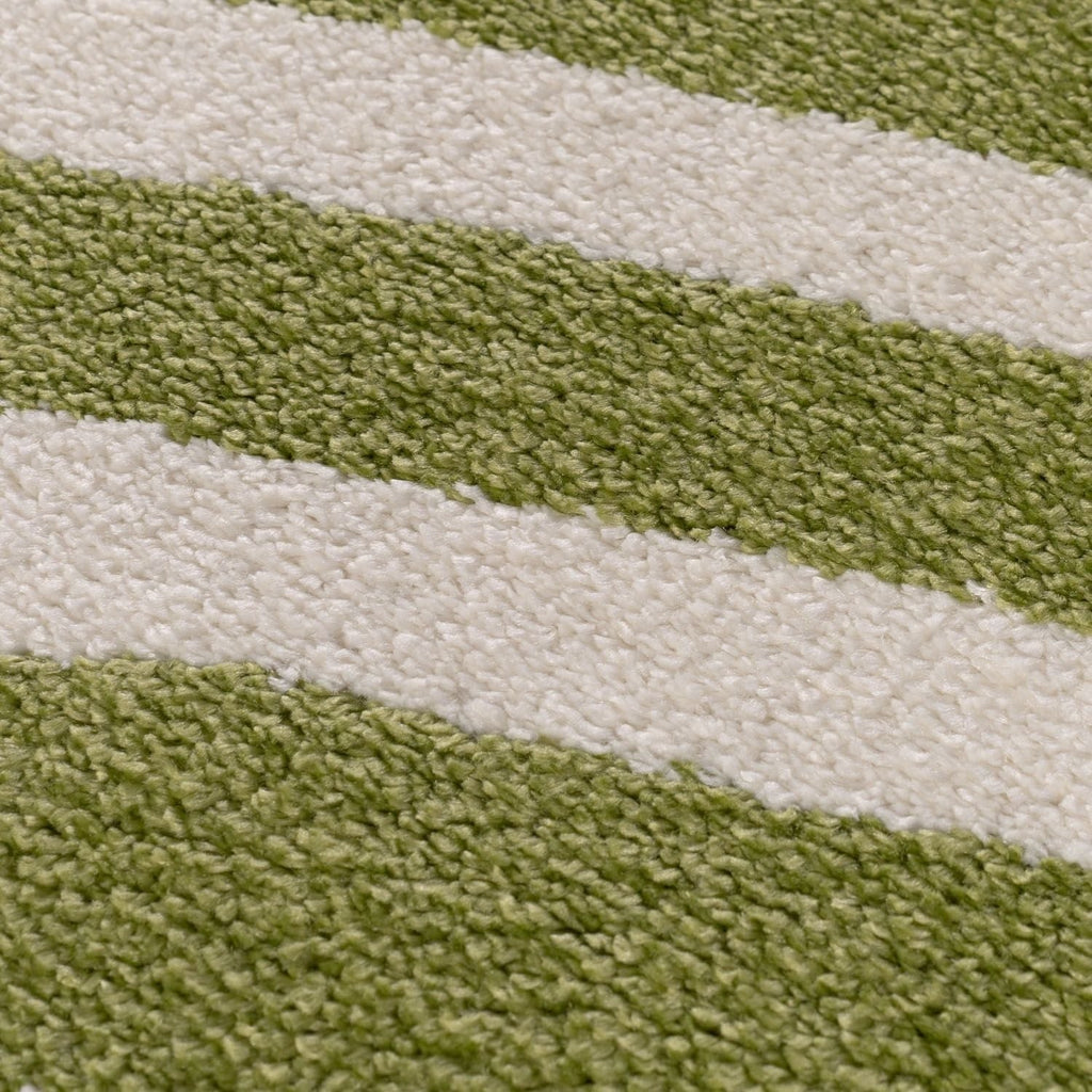 Joli Wavy Stripes Green & White Rug | Rectangular | 80x150cm − 200x290cm The Rugs