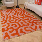 Joli Orange & Pink Doodle Rug | Rectangular | 80x150cm − 200x290cm The Rugs