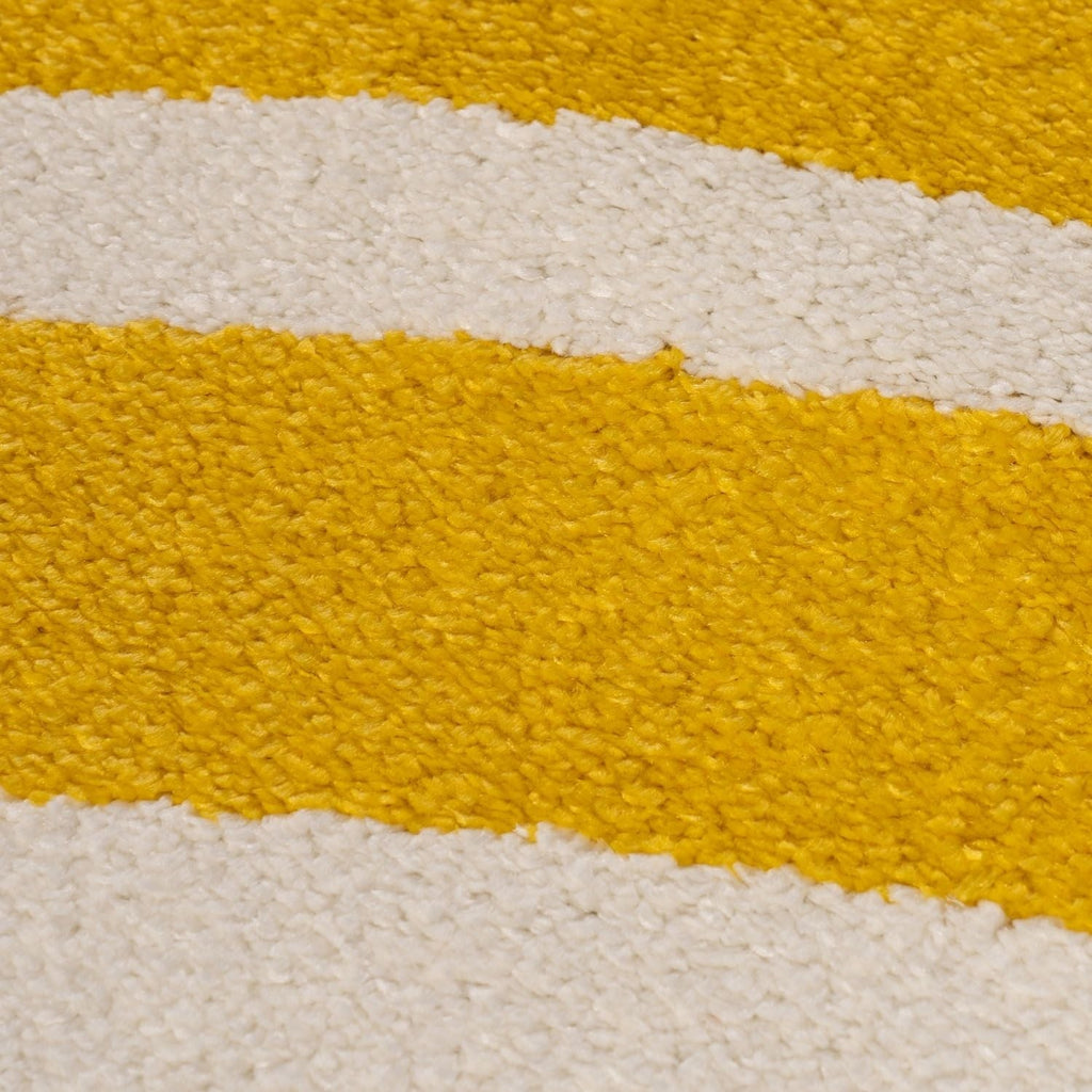 Joli Wavy Stripes Yellow & White Rug | Rectangular | 80x150cm − 200x290cm The Rugs