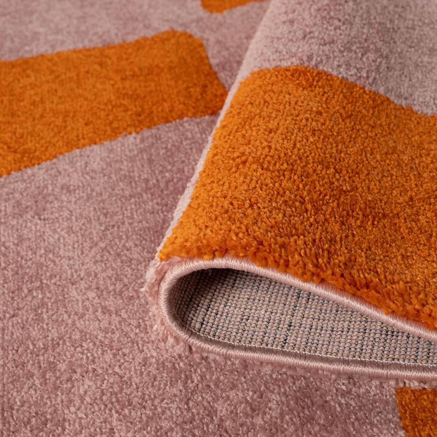 Joli Checkered Orange & Pink Rug | Rectangular | 80x150cm − 200x290cm The Rugs