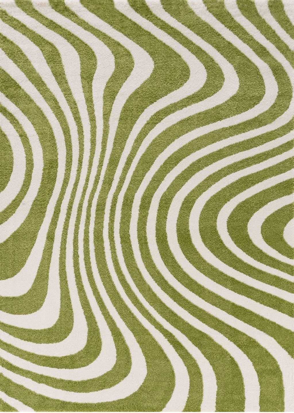Joli Wavy Stripes Green & White Rug | Rectangular | 80x150cm − 200x290cm The Rugs